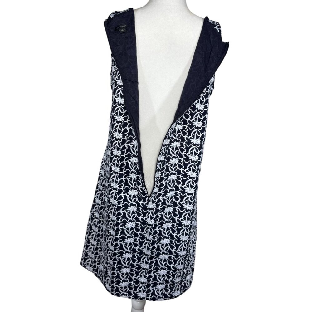 NWOT Ann Taylor Womens Dress Size 8 Sleeveless Black White Floral Print - Picture 5 of 9